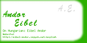 andor eibel business card